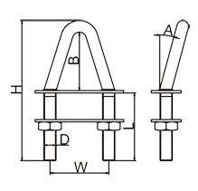 A型螺栓带螺母垫片标注